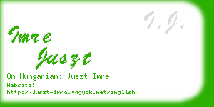 imre juszt business card